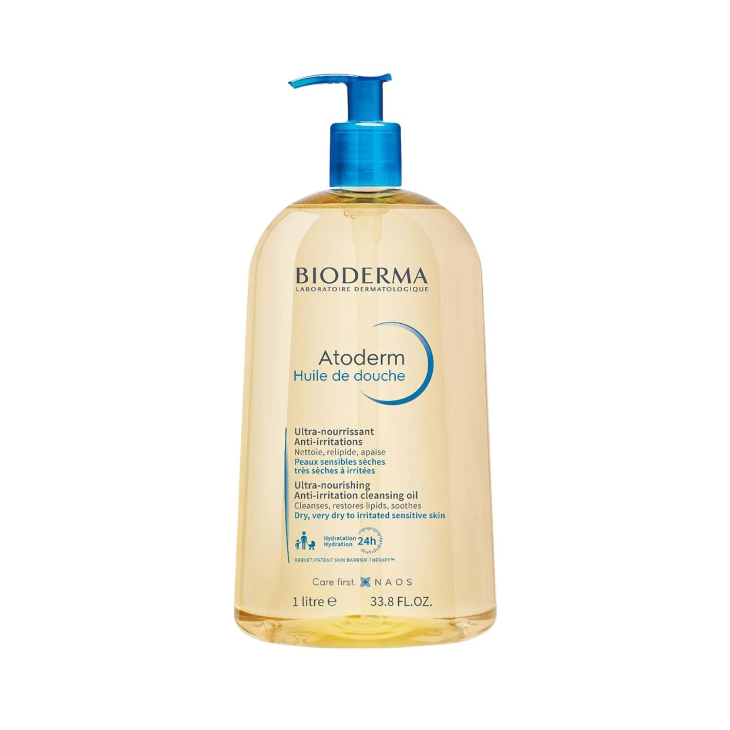 Bioderma Atoderm Shower Oil, Cleansing Oil for Face & Body, urishing Cleansing Oil for Dry to Atopic Sensitive Skin for Softer & Smooth Skin for Your Whole Family